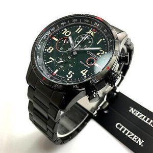 Citizen Black and Green Chronograph Watch